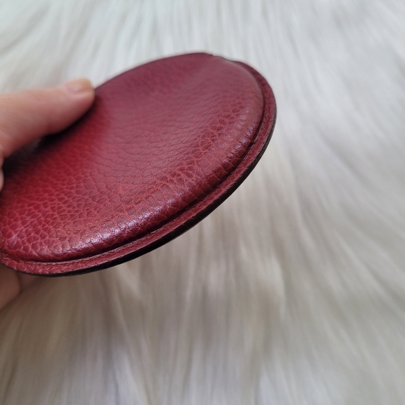 Cartier Bordeaux Leather Round Coin Purse - Picture 3 of 15